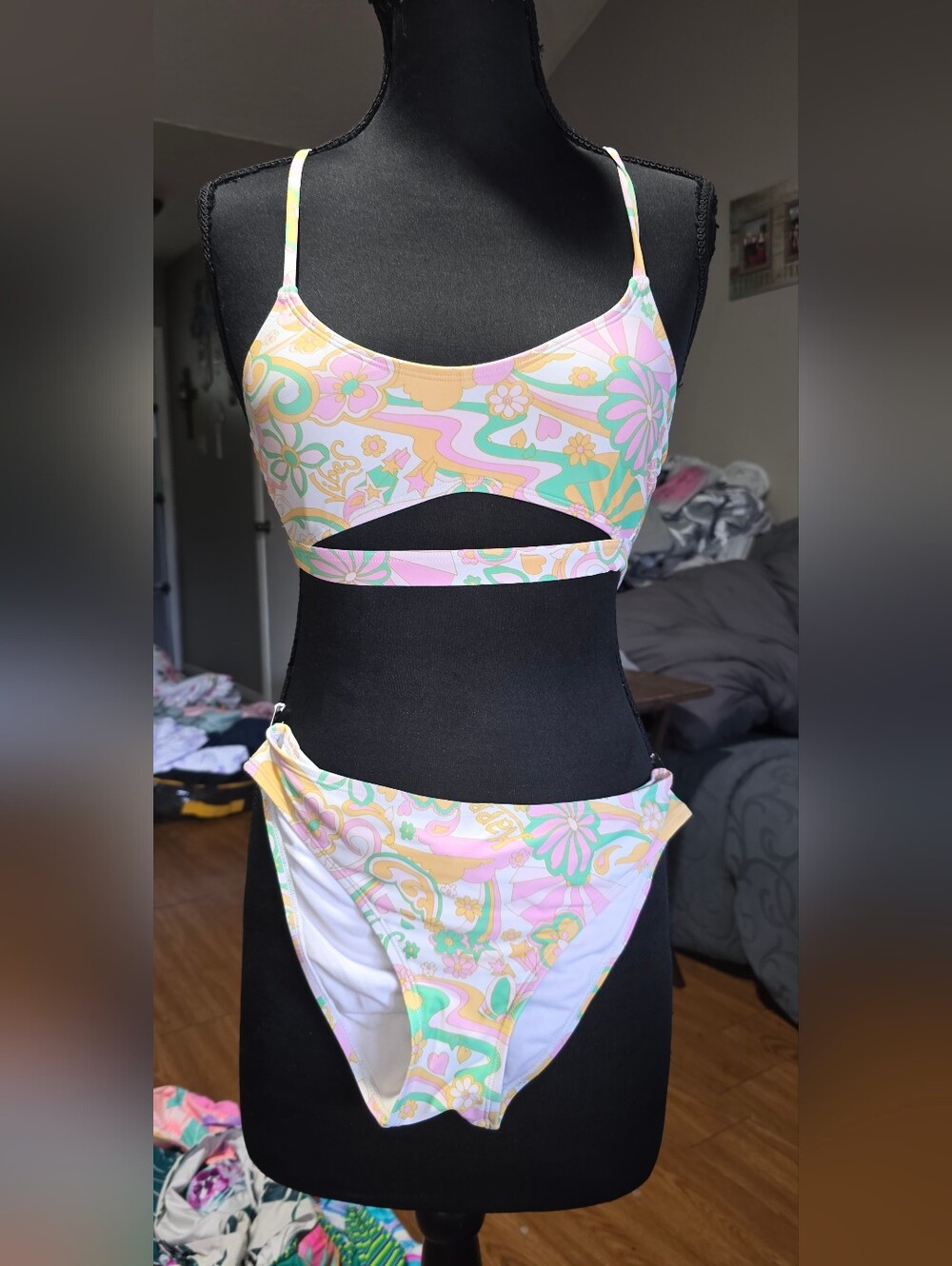 Ninety Floral Pastel Bikini in Pink, Mint & Yellow